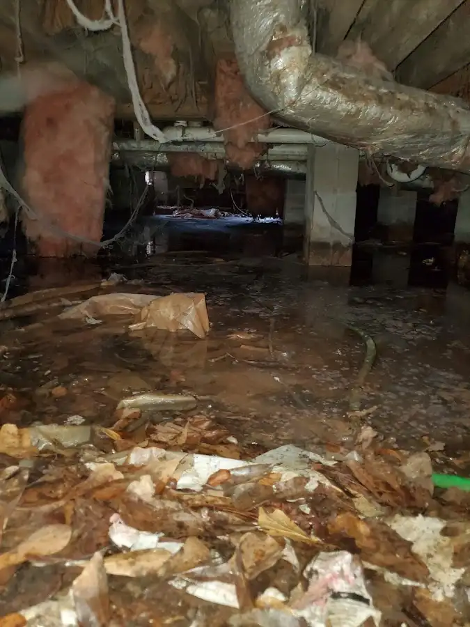 Crawl space flood assessment for Commercial Water Damage Restoration in Sunset Hills